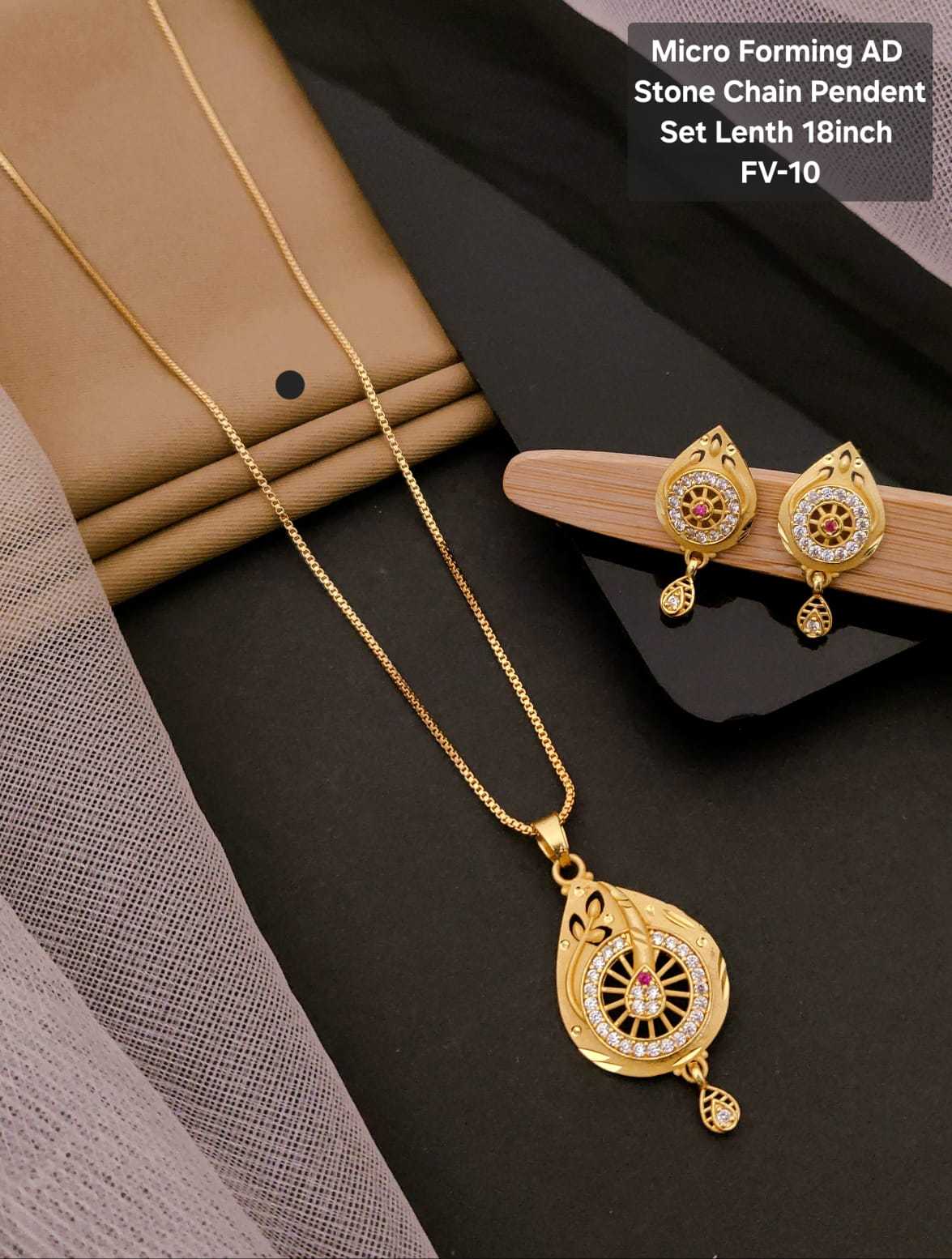 YNF Wholesale Brass Artificial Pendant Set  | Surat Manufacturer
