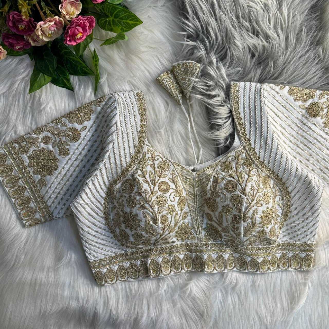 YNF Wholesale Silk V-Neck Blouses  | Surat Manufacturer