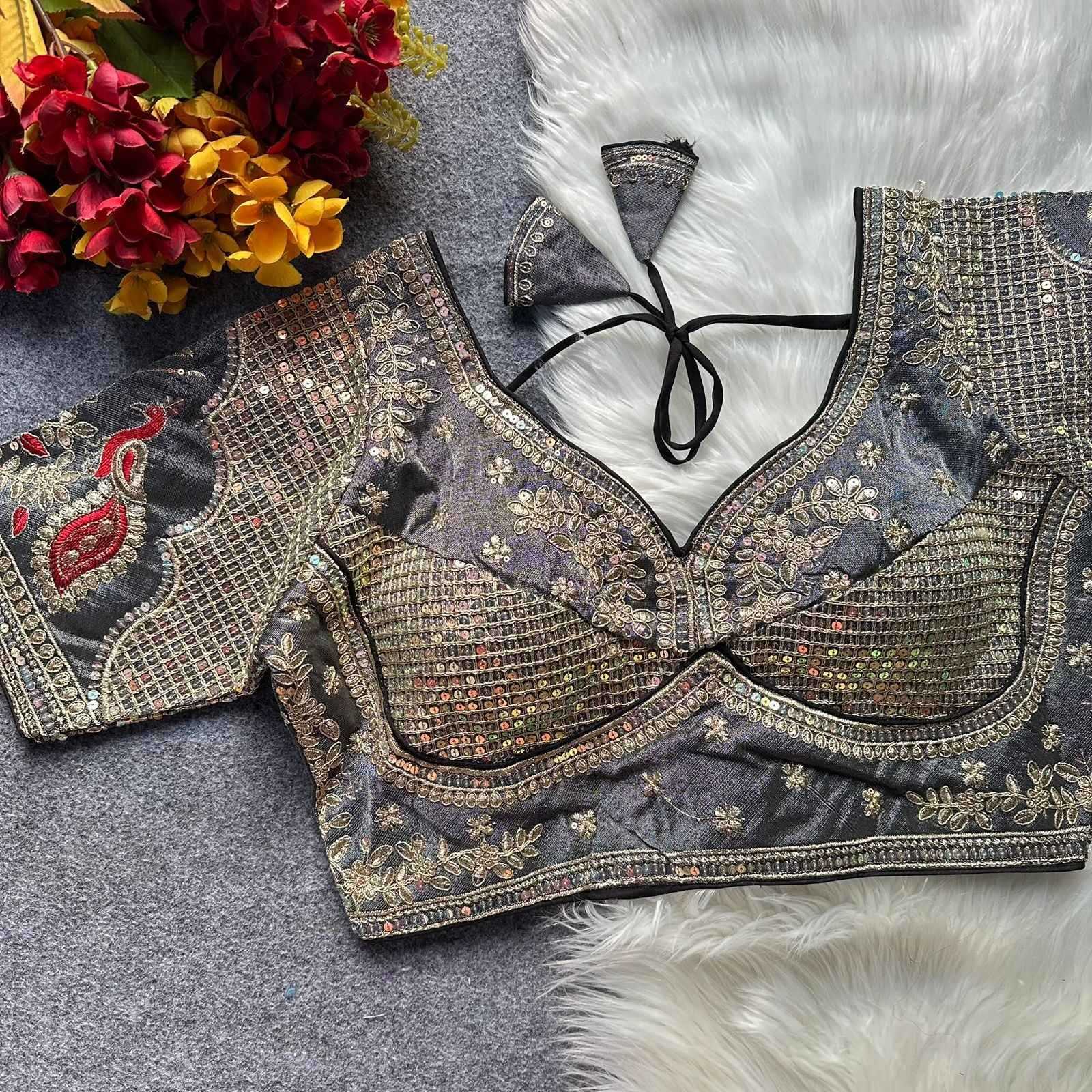 YNF Wholesale Silk V-Neck Blouses  | Surat Manufacturer