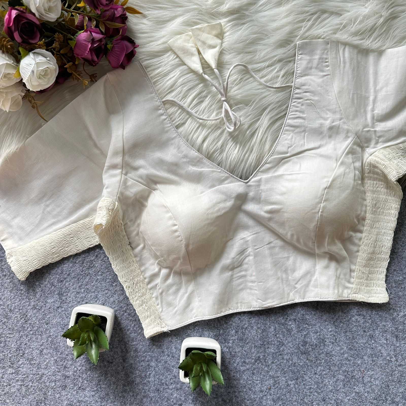 Keevaa Exporter  Silk Cotton Party Wear Blouse - YNF Online