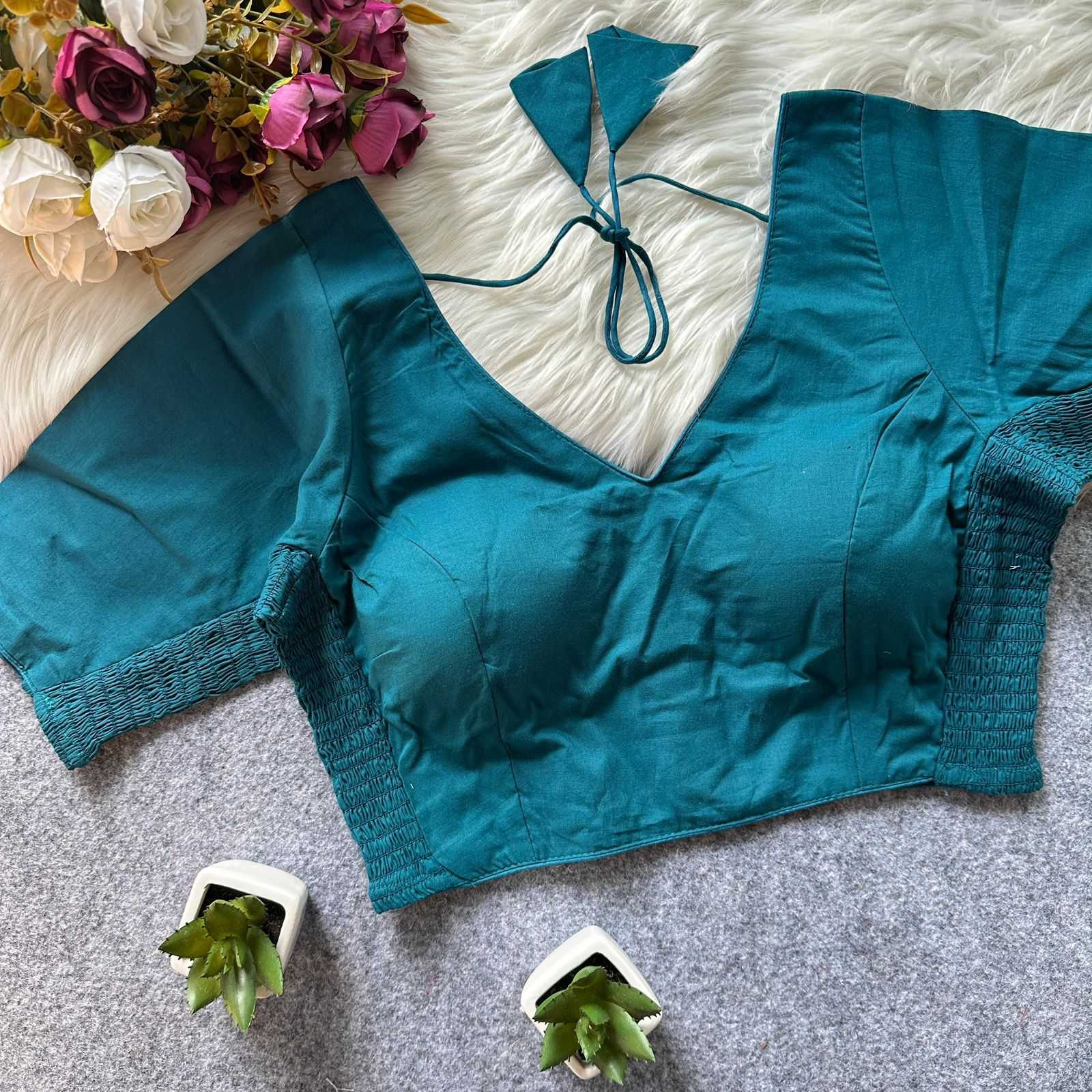 Keevaa Exporter  Silk Cotton Party Wear Blouse - YNF Online