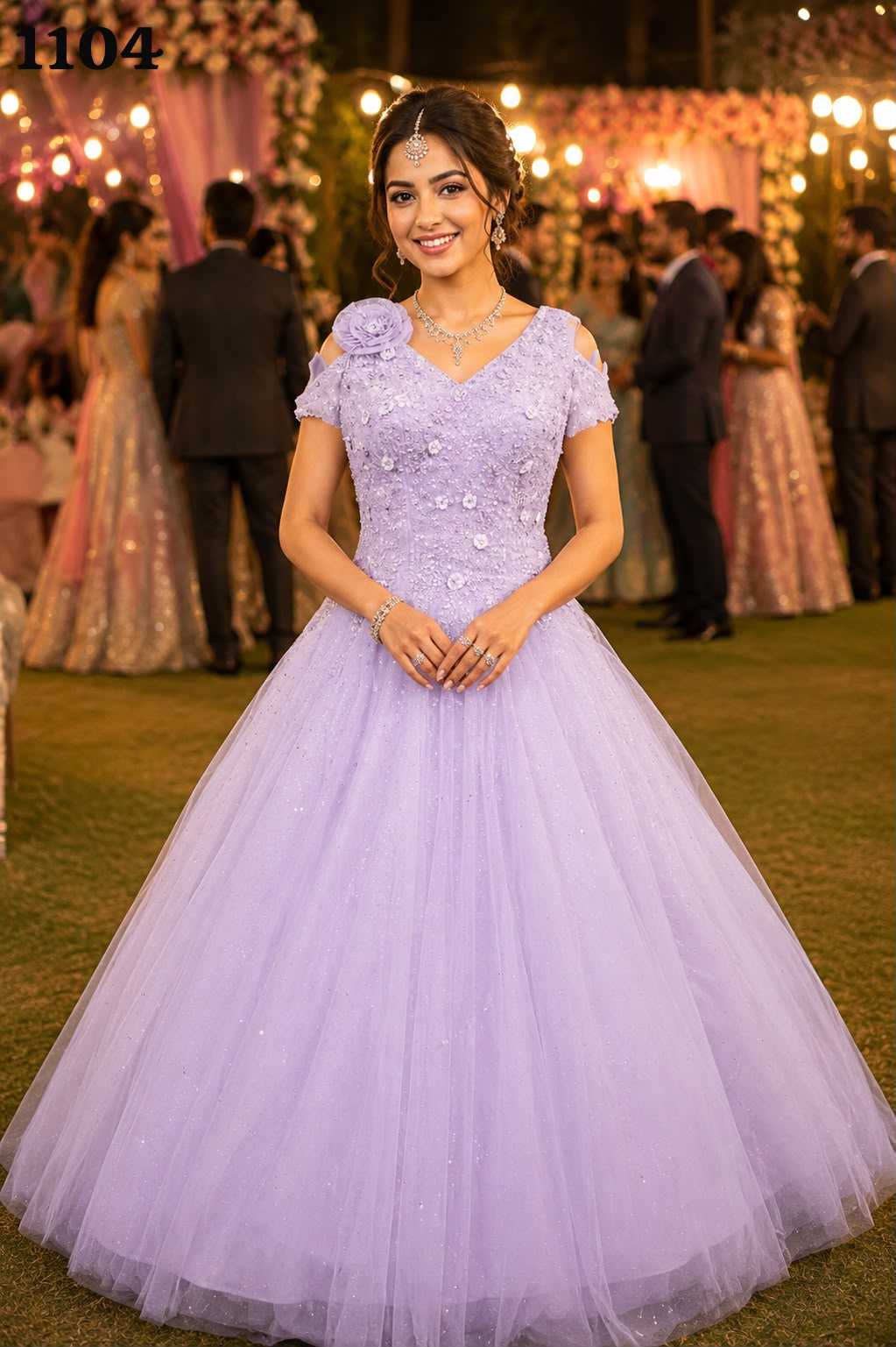 YNF Wholesale Net Fancy Gowns  | Surat Manufacturer