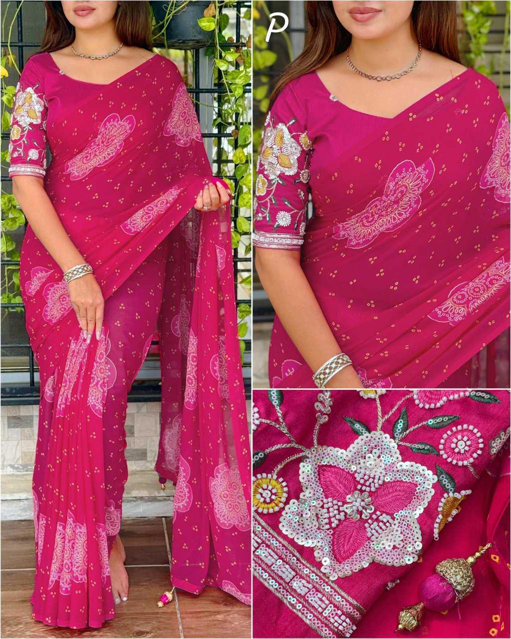 YNF Wholesale Georgette Designer Sarees  | Surat Manufacturer