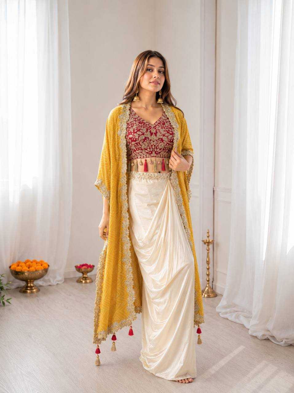 YNF Wholesale Crepe Silk Indo Western Dresses KESH514 48 | Surat Manufacturer