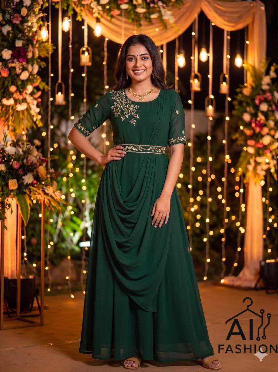 YNF Wholesale Georgette Georgette Gown  | Surat Manufacturer