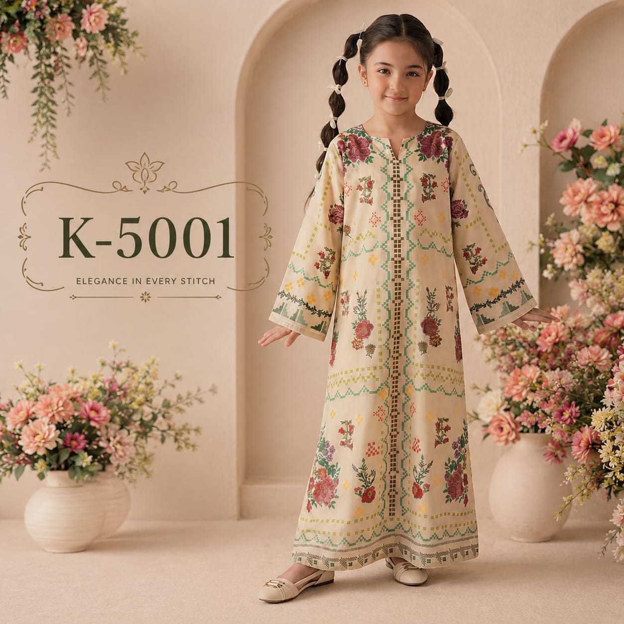 YNF Wholesale Satin Kids Gown  | Surat Manufacturer