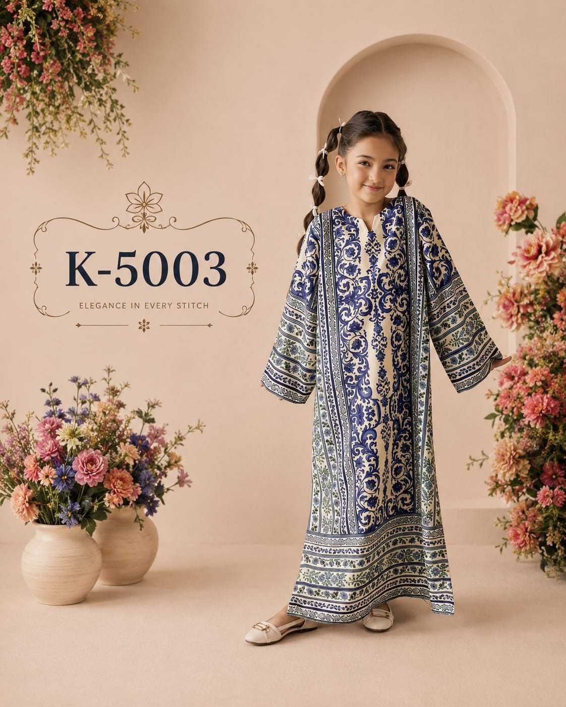 YNF Wholesale Satin Kids Gown  | Surat Manufacturer