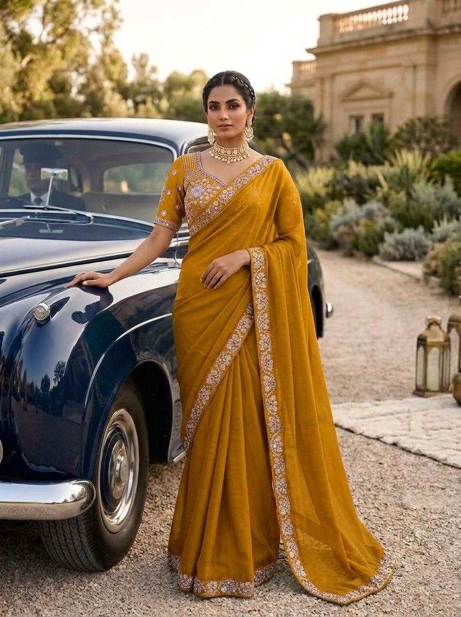 YNF Wholesale Malay Satin Silk Party Wear Sarees  | Surat Manufacturer
