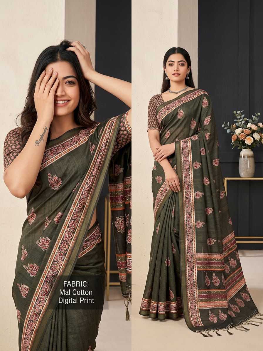 YNF Wholesale Soft Cotton Silk Rashmika Mandanna Collections  | Surat Manufacturer