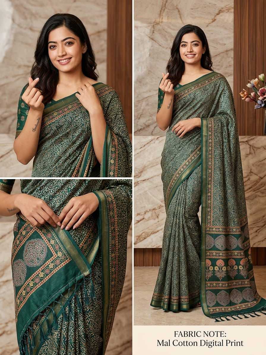 YNF Wholesale Soft Cotton Silk Rashmika Mandanna Collections  | Surat Manufacturer