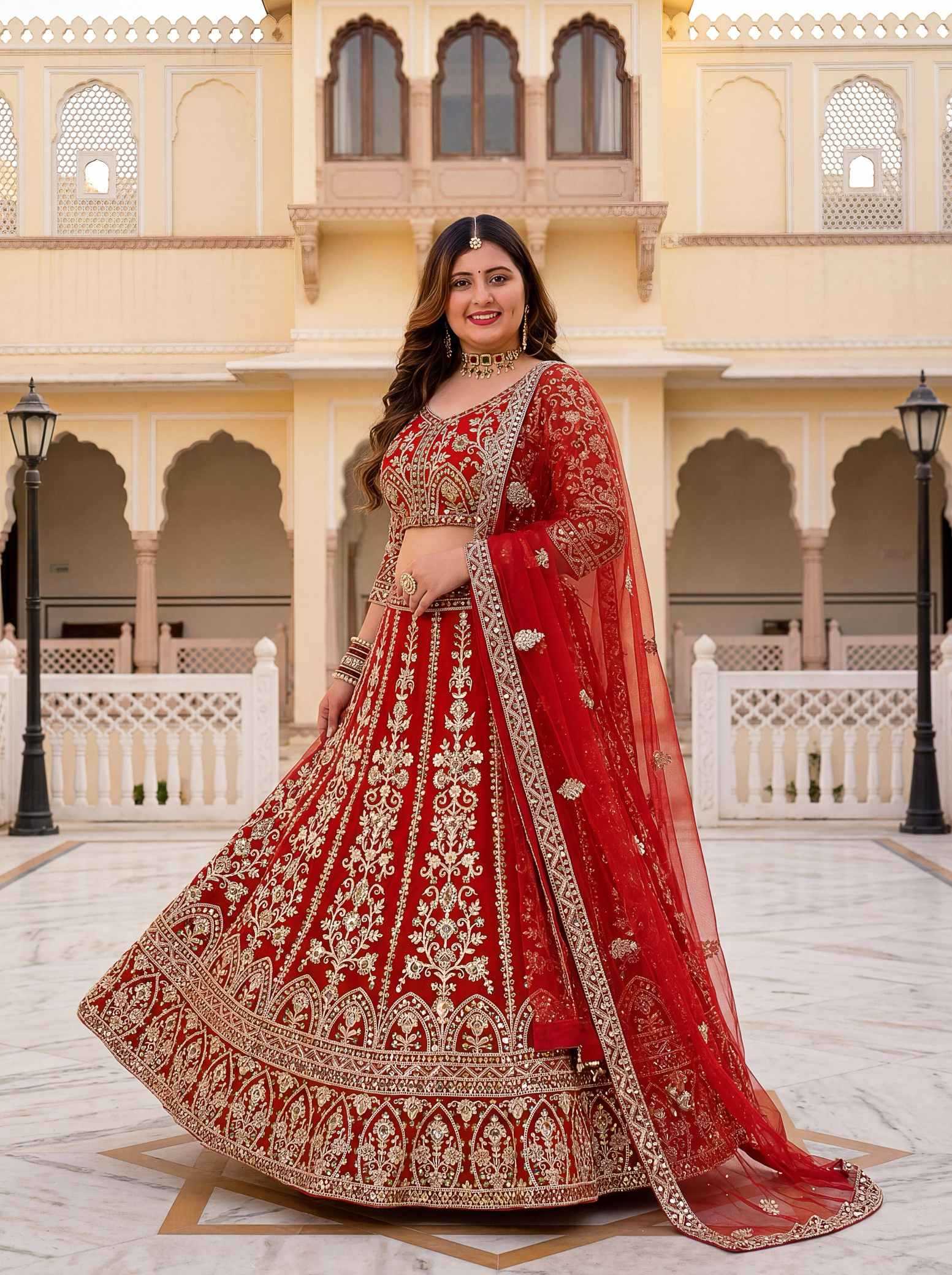 YNF Wholesale Butterfly Net Net Fancy Lehenga  | Surat Manufacturer