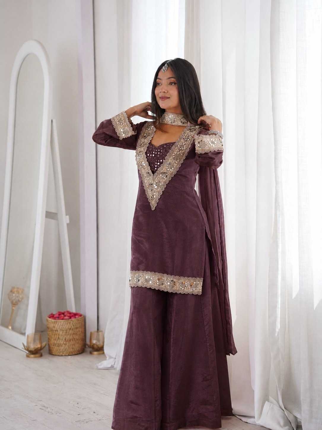 YNF Wholesale Chinon Party Wear Kurtis  | Surat Manufacturer