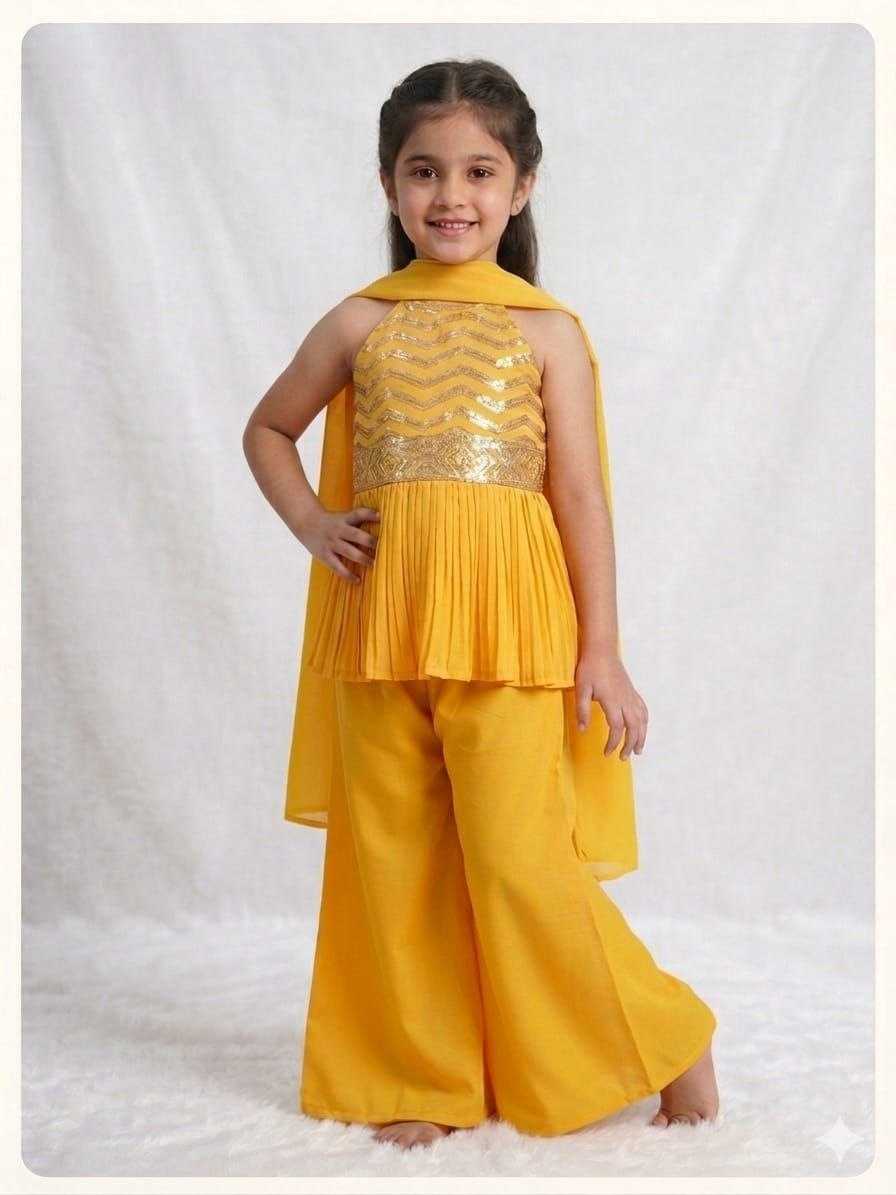 YNF Wholesale Heavy Crepe Kids Top & Pant  | Surat Manufacturer