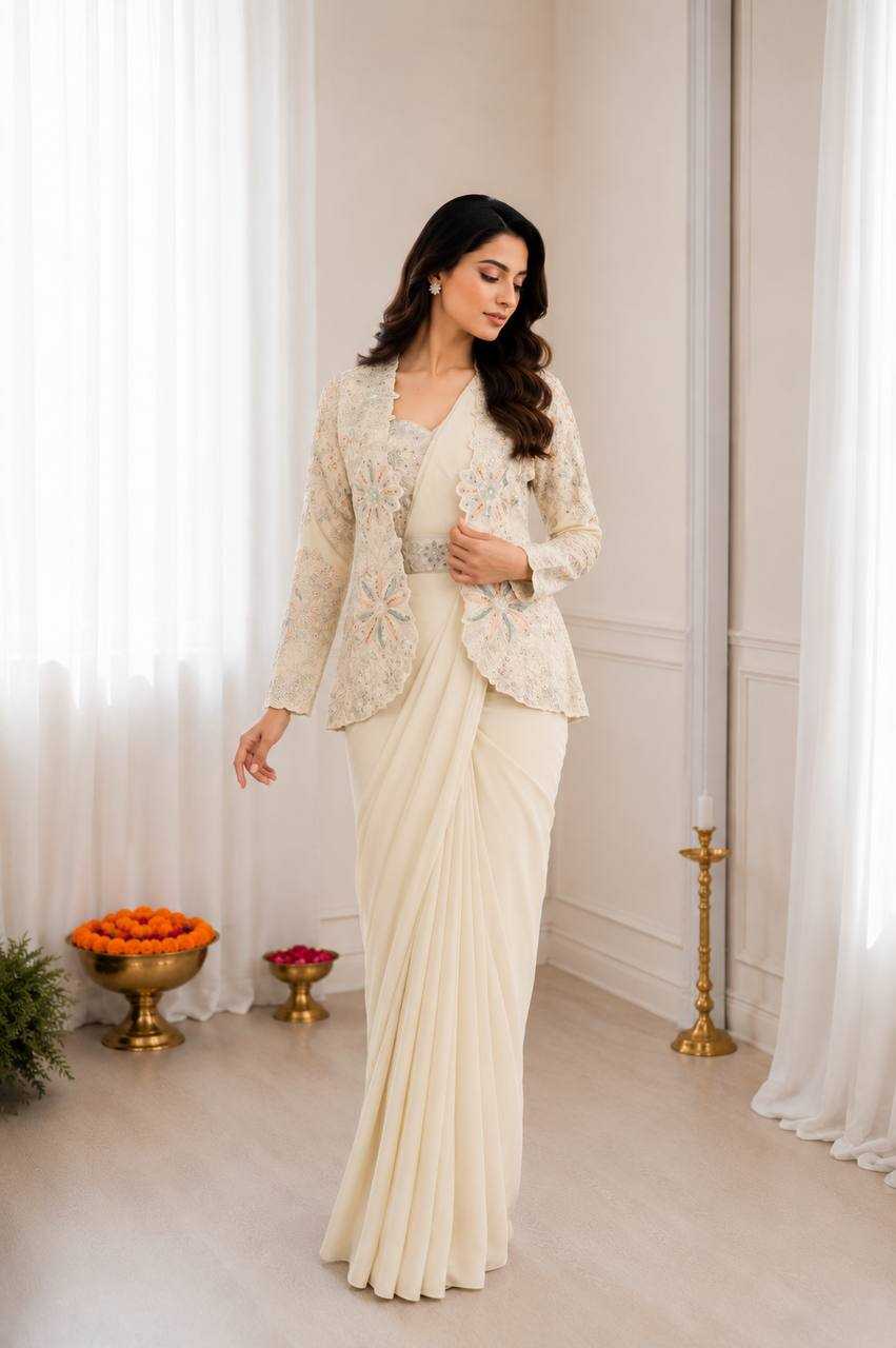 YNF Wholesale Crepe Silk Designer Sarees  | Surat Manufacturer