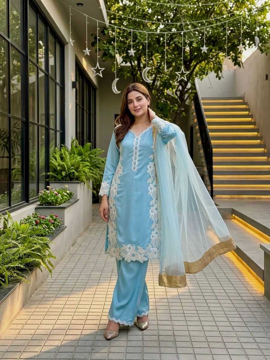 YNF Wholesale Heavy Silk Palazzo Suit  | Surat Manufacturer