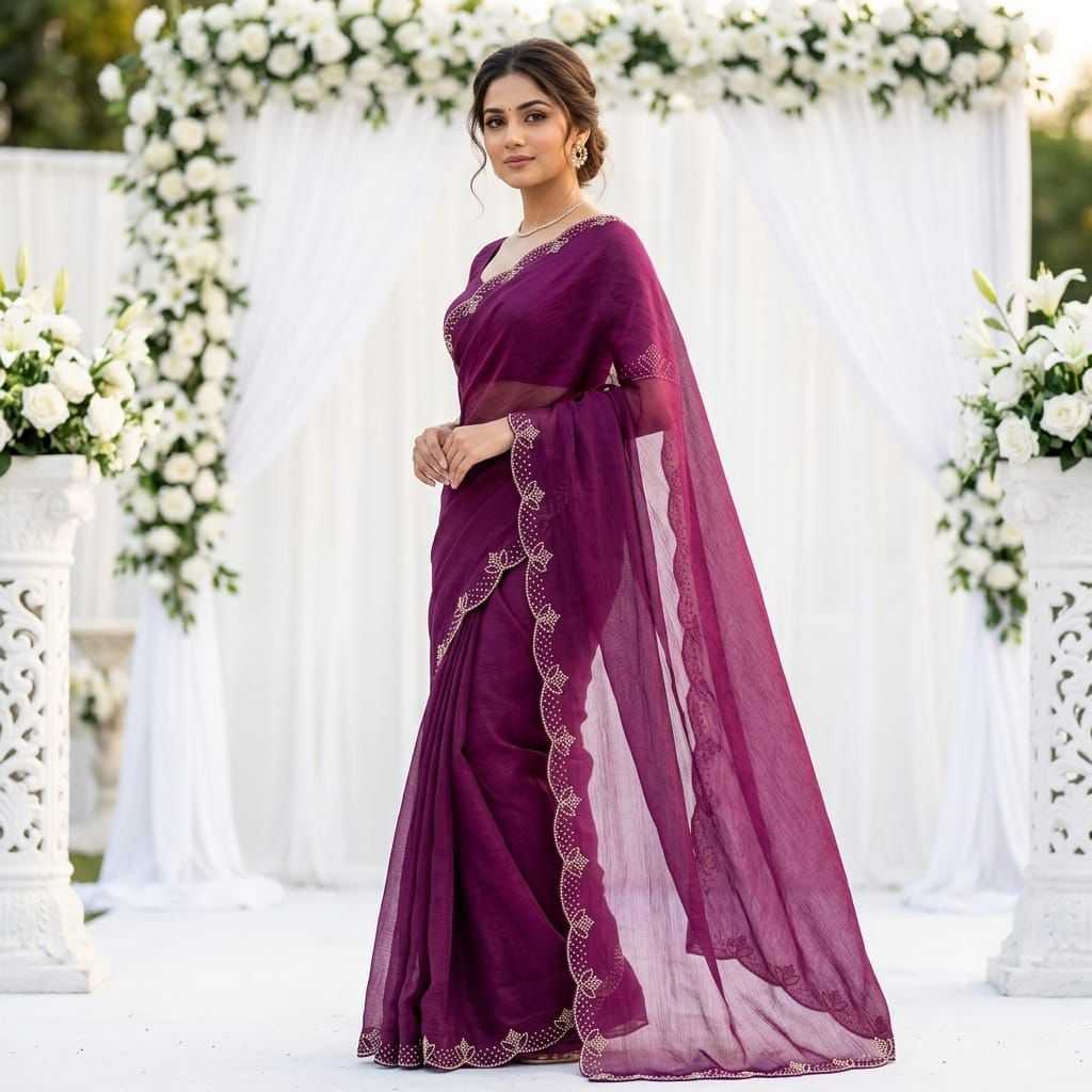 YNF Wholesale Space Silk Fancy Sarees  | Surat Manufacturer
