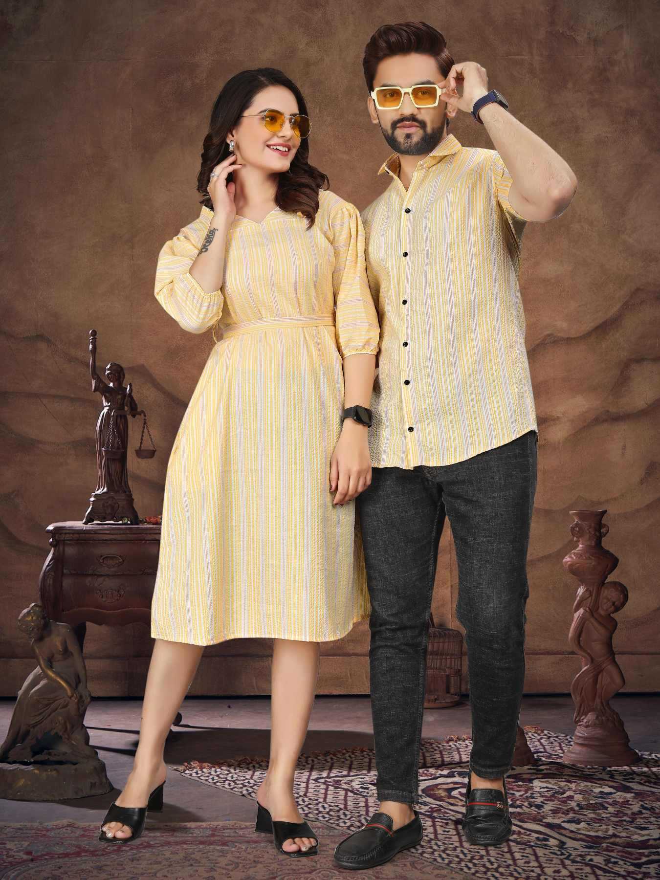 YNF Wholesale Cotton Couple Matching Ethnic Outfits  | Surat Manufacturer