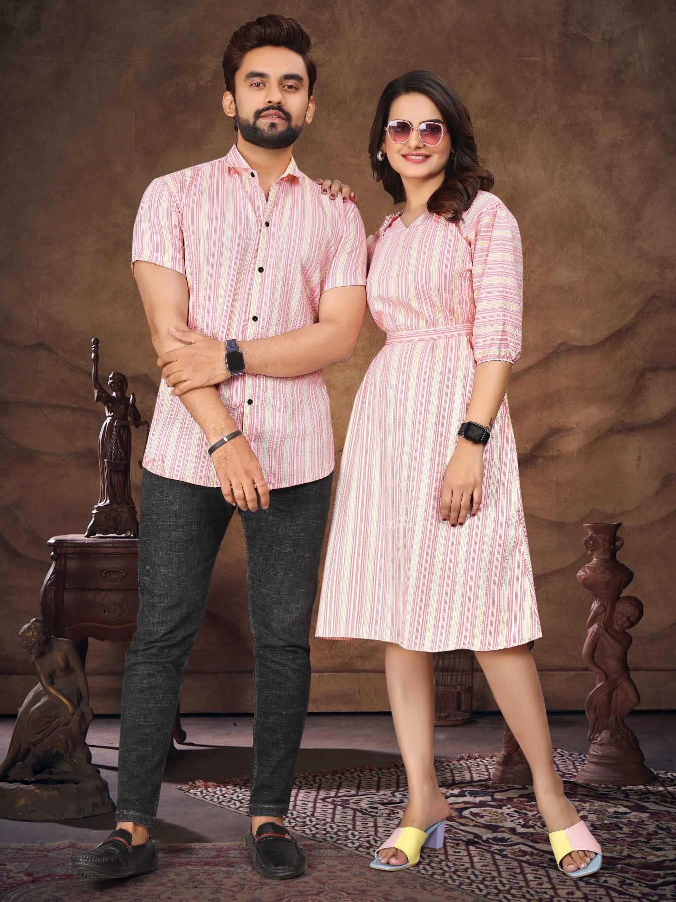 YNF Wholesale Cotton Couple Matching Ethnic Outfits  | Surat Manufacturer