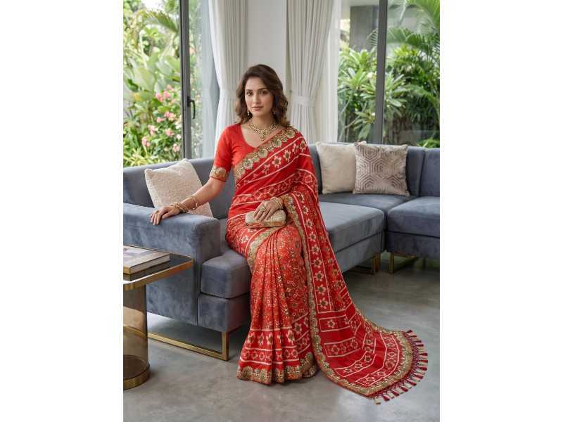 YNF Wholesale Vichitra Silk Patola Sarees  | Surat Manufacturer