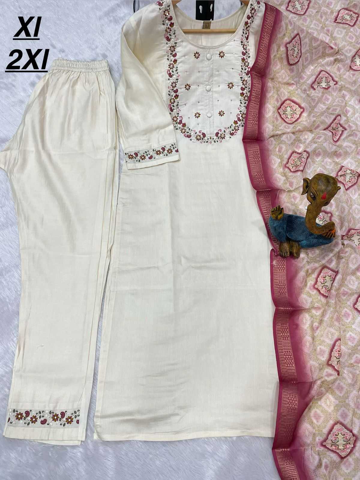 YNF Wholesale Pure Silk Embroidered Kurtis  | Surat Manufacturer