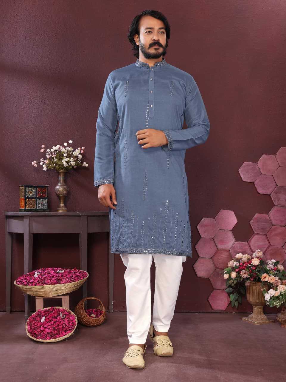 YNF Wholesale Premium Silk Mens Kurta Pyjama  | Surat Manufacturer