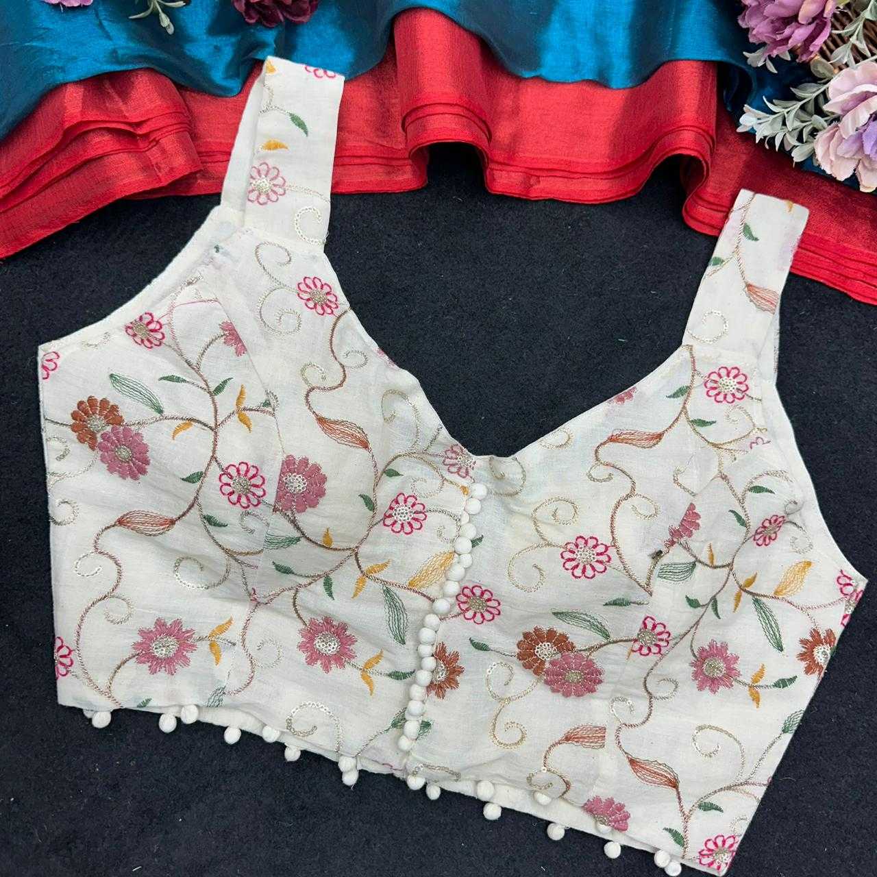 YNF Wholesale Khadi Cotton V-Neck Blouses  | Surat Manufacturer