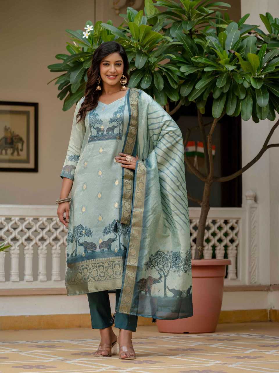 YNF Wholesale Jacquard Party Wear Suits  | Surat Manufacturer