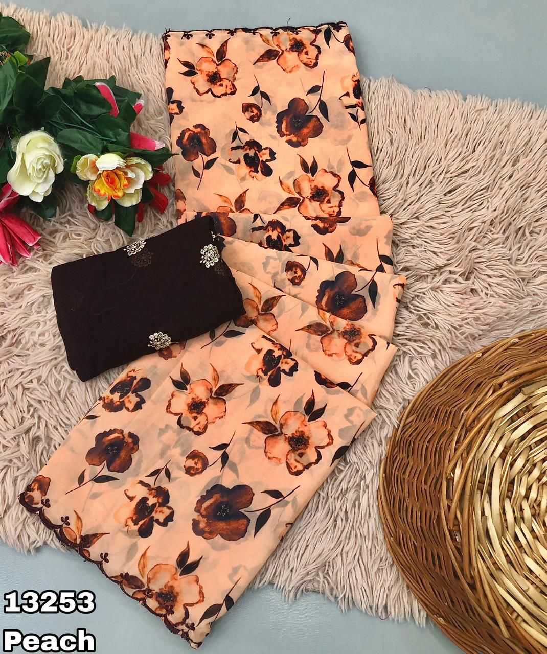 YNF Wholesale Chiffon Printed Sarees  | Surat Manufacturer