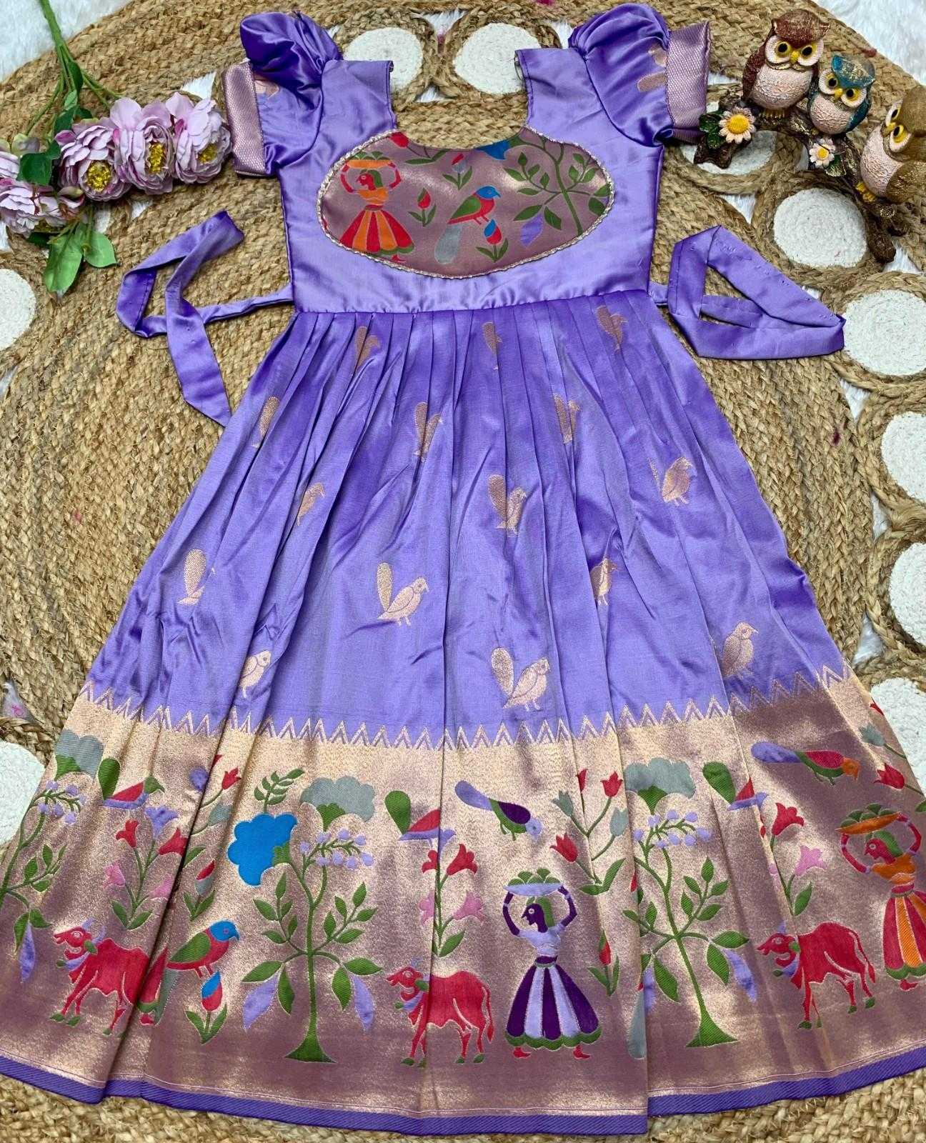 YNF Wholesale Soft Silk Kids Gown  | Surat Manufacturer