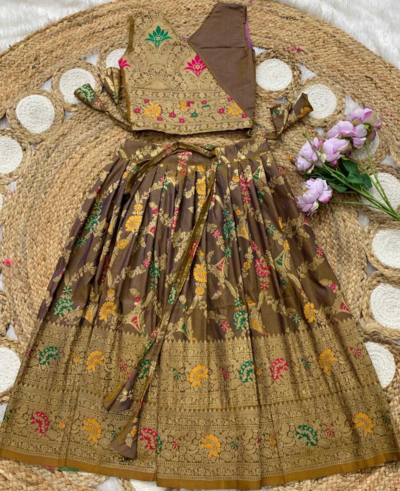 YNF Wholesale Paithani Silk Kids Lehenga  | Surat Manufacturer