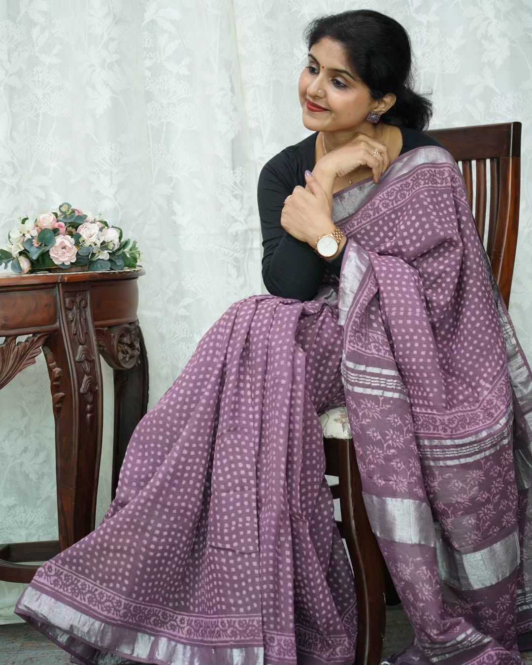 YNF Wholesale Linen Printed Sarees KESH690 DF - 218 | Surat Manufacturer