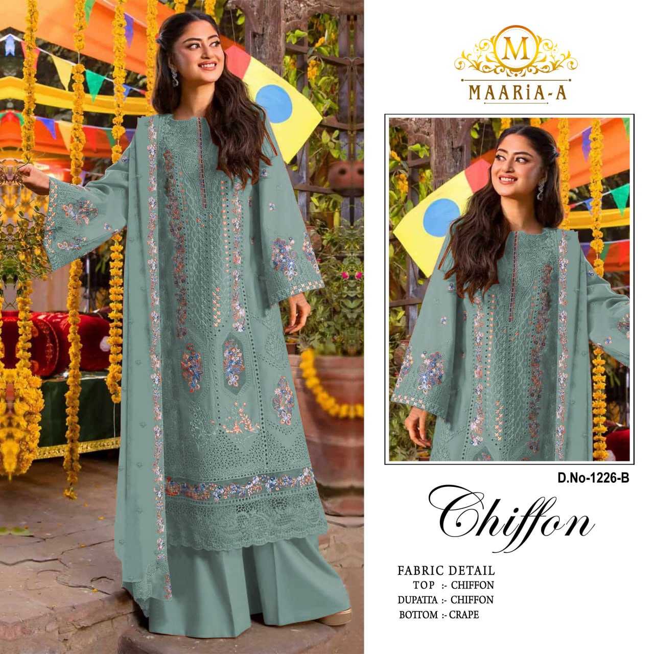 YNF Wholesale Chiffon Ladies Suits  | Surat Manufacturer