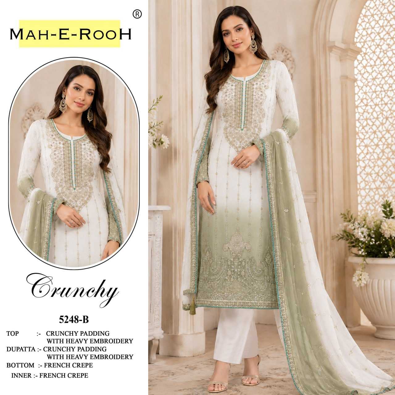 YNF Wholesale Crunchi Embroidery Suits  | Surat Manufacturer