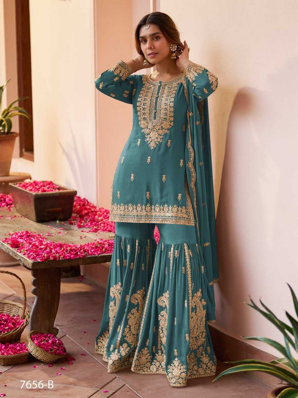 YNF Wholesale Chinon Printed Suits  | Surat Manufacturer