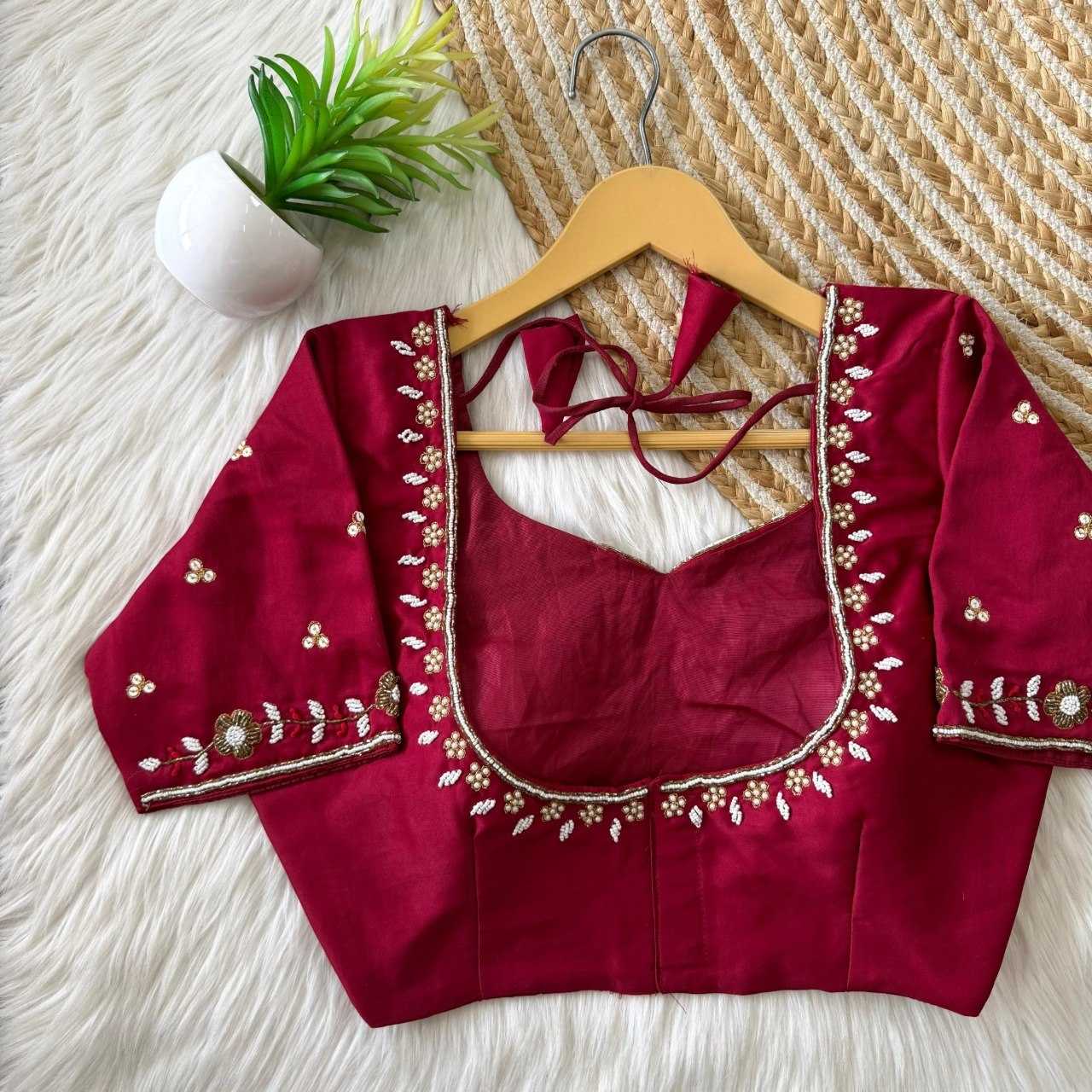 YNF Wholesale Silk Sequence Embroidery Blouse  | Surat Manufacturer