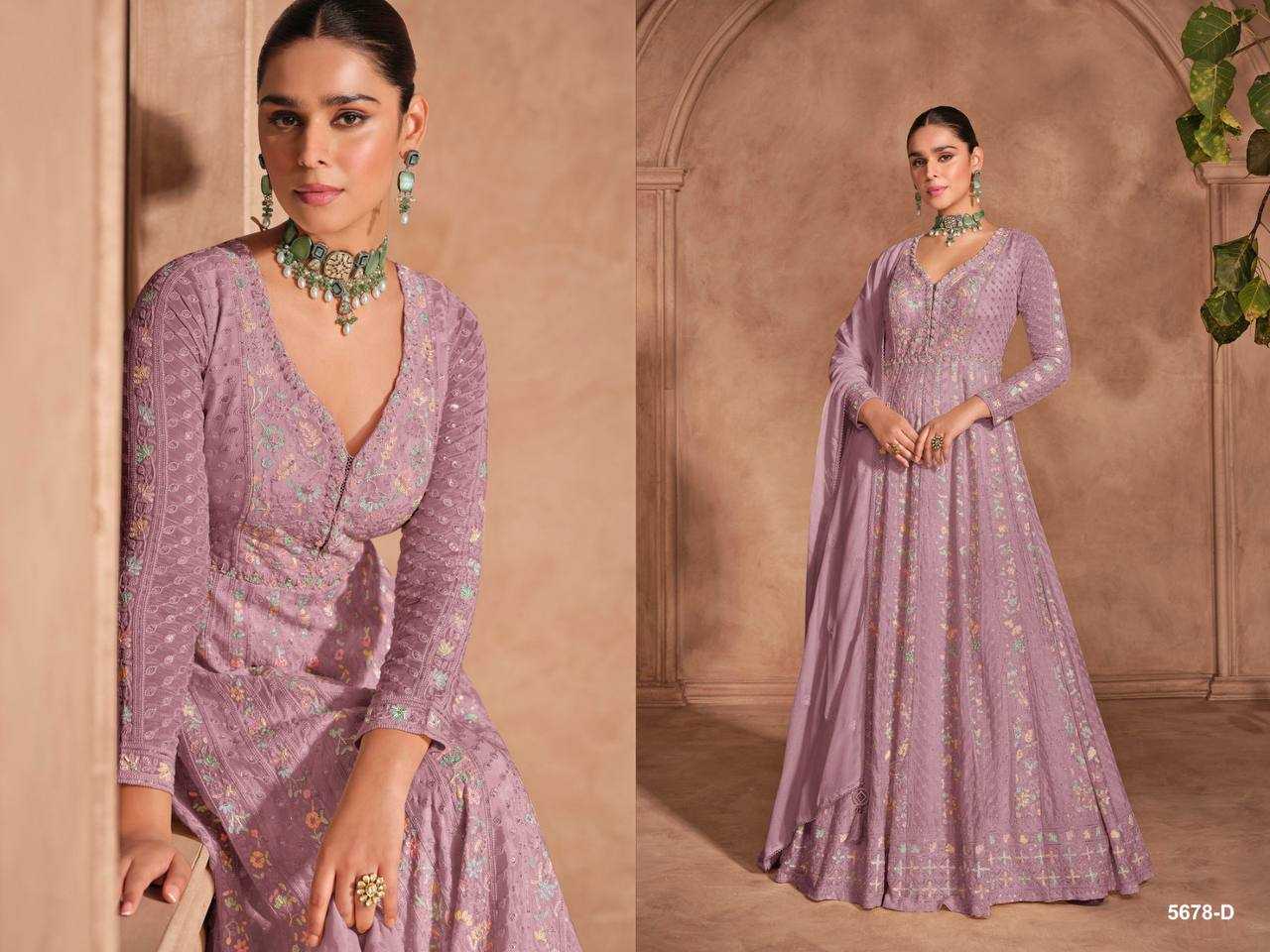 YNF Wholesale Chinon Party Gowns  | Surat Manufacturer