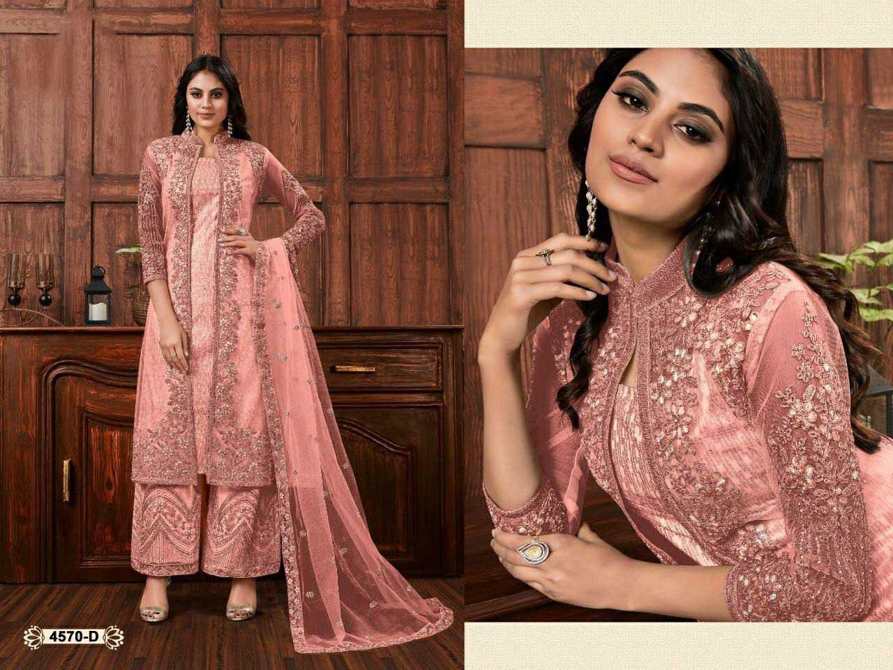 YNF Wholesale Butterfly Net Embroidery Suits  | Surat Manufacturer