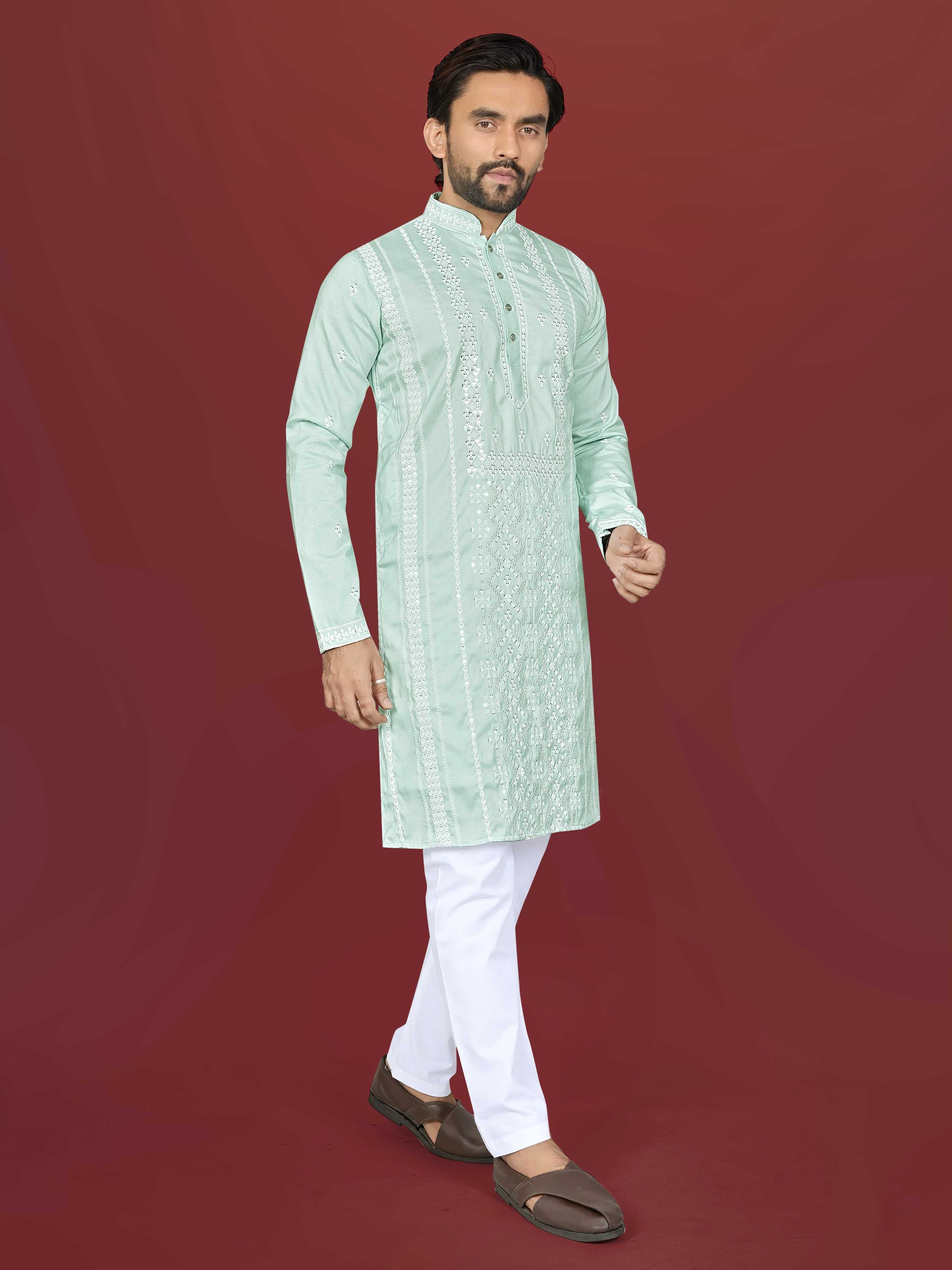 YNF Wholesale Soft Silk Mens Kurtas  | Surat Manufacturer