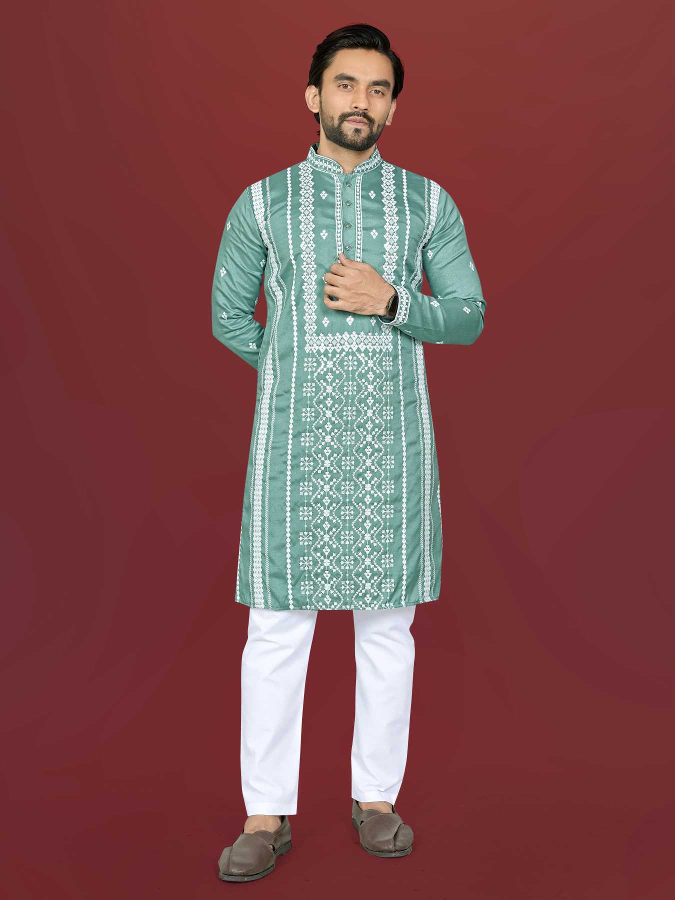 YNF Wholesale Soft Silk Mens Kurtas  | Surat Manufacturer