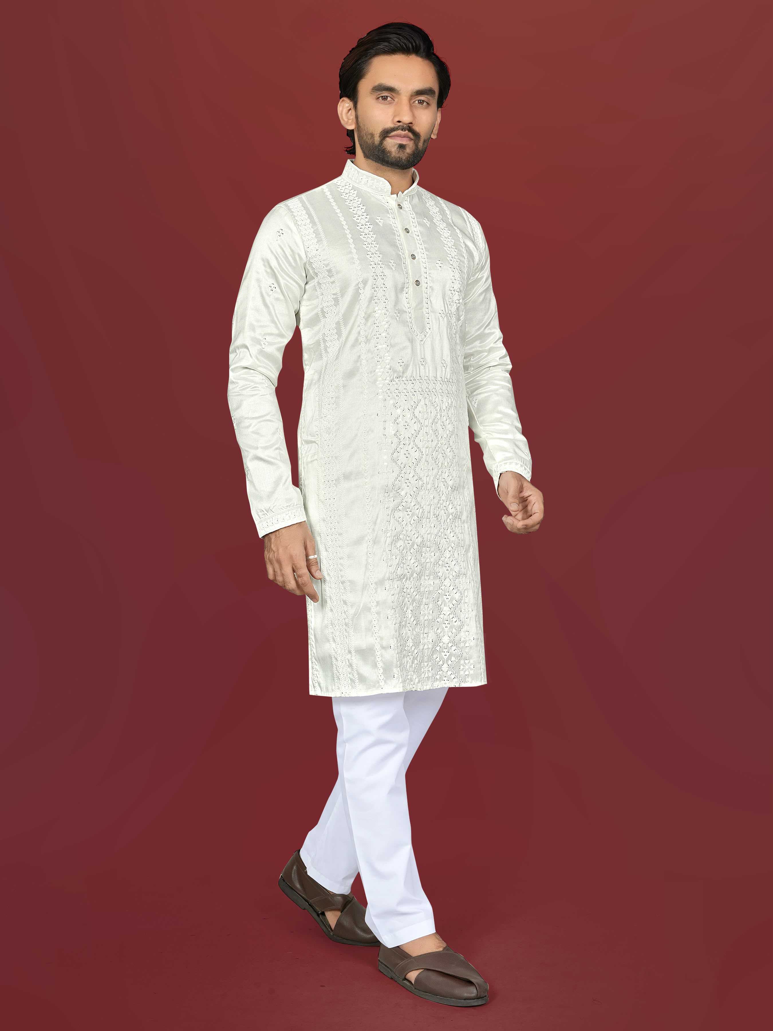 YNF Wholesale Soft Silk Mens Kurtas  | Surat Manufacturer