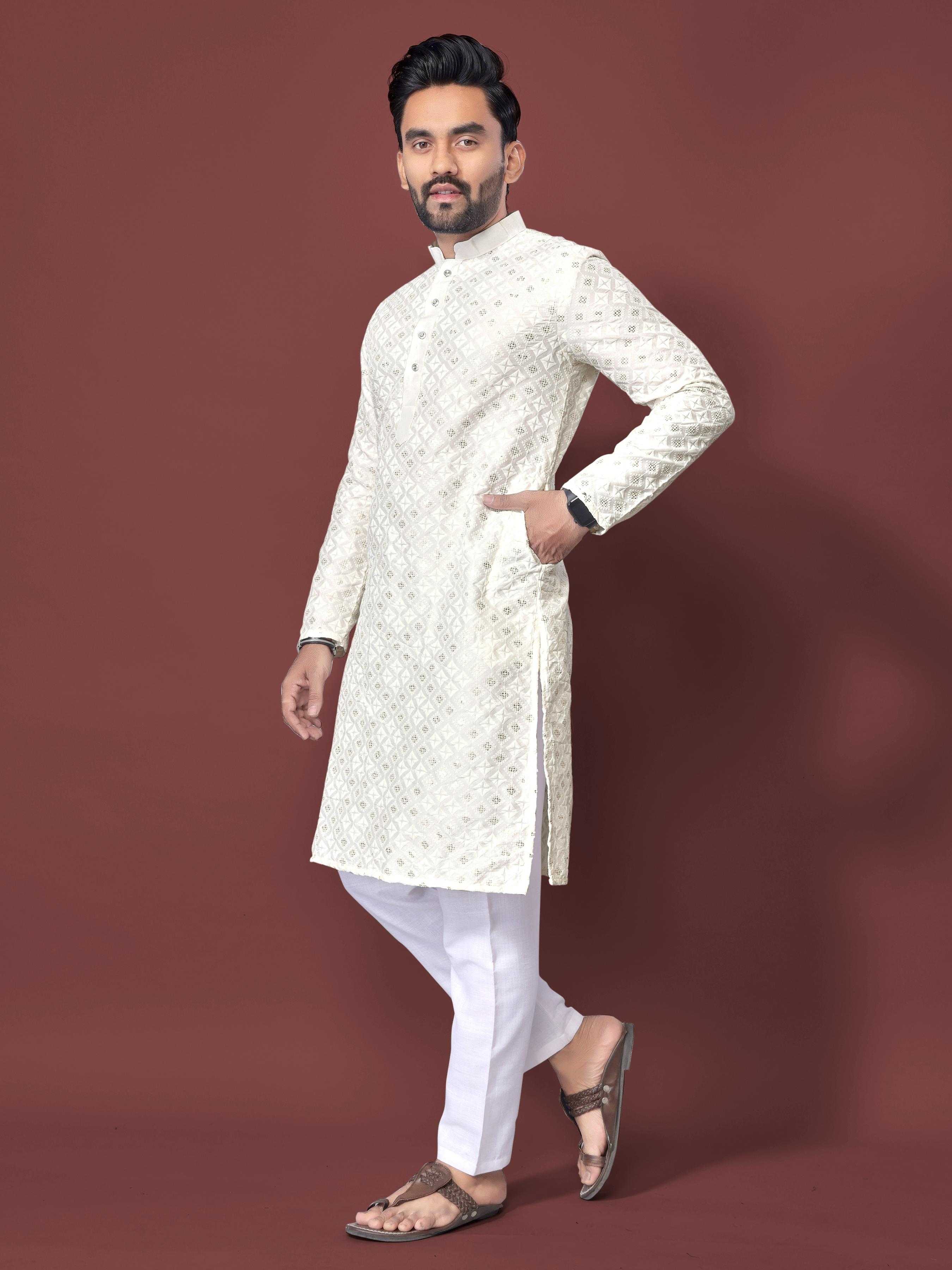 YNF Wholesale Soft Silk Mens Kurtas  | Surat Manufacturer