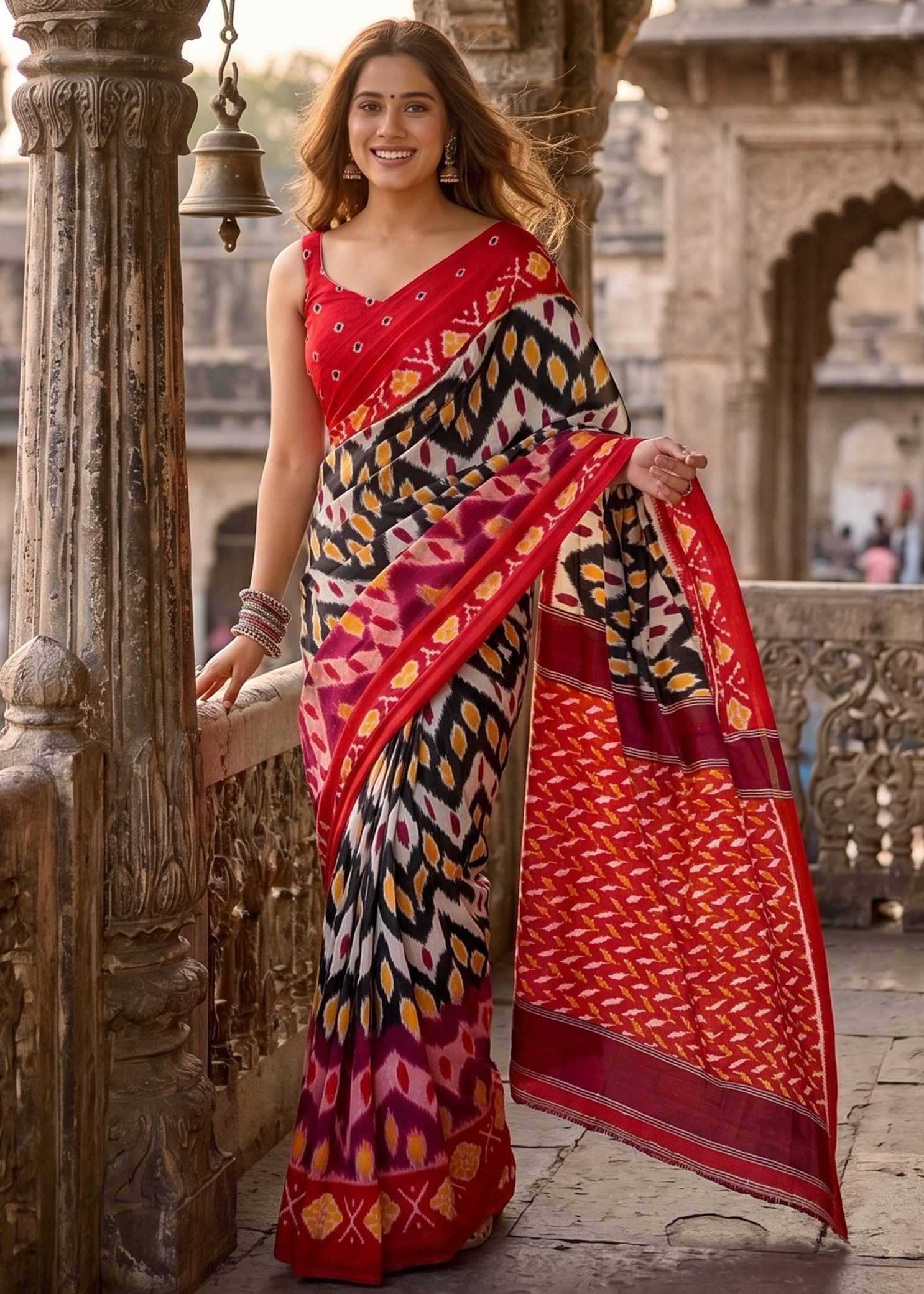 YNF Wholesale Cotton Ikkat Saree  | Surat Manufacturer