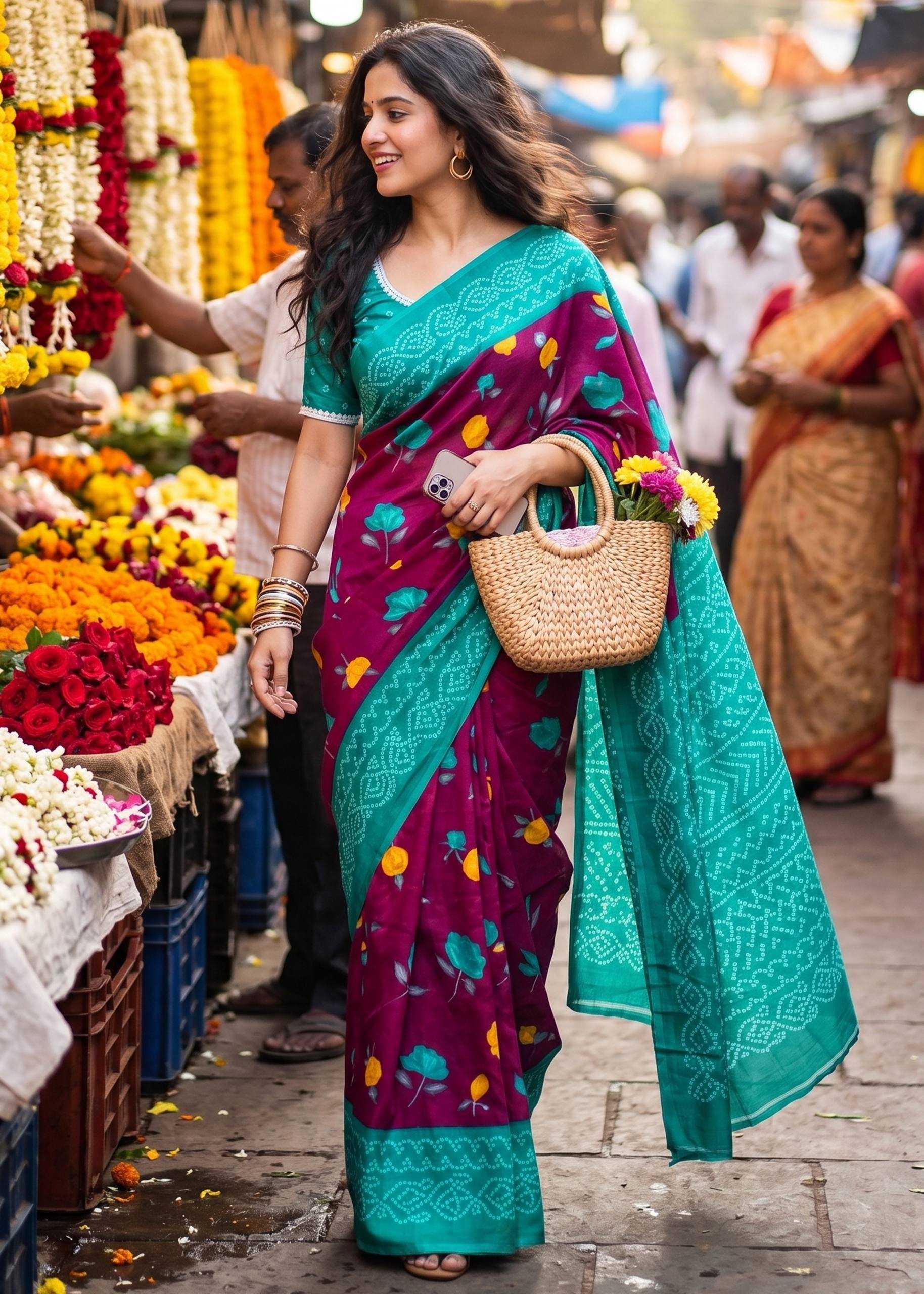 YNF Wholesale Cotton Block Print Sarees  | Surat Manufacturer