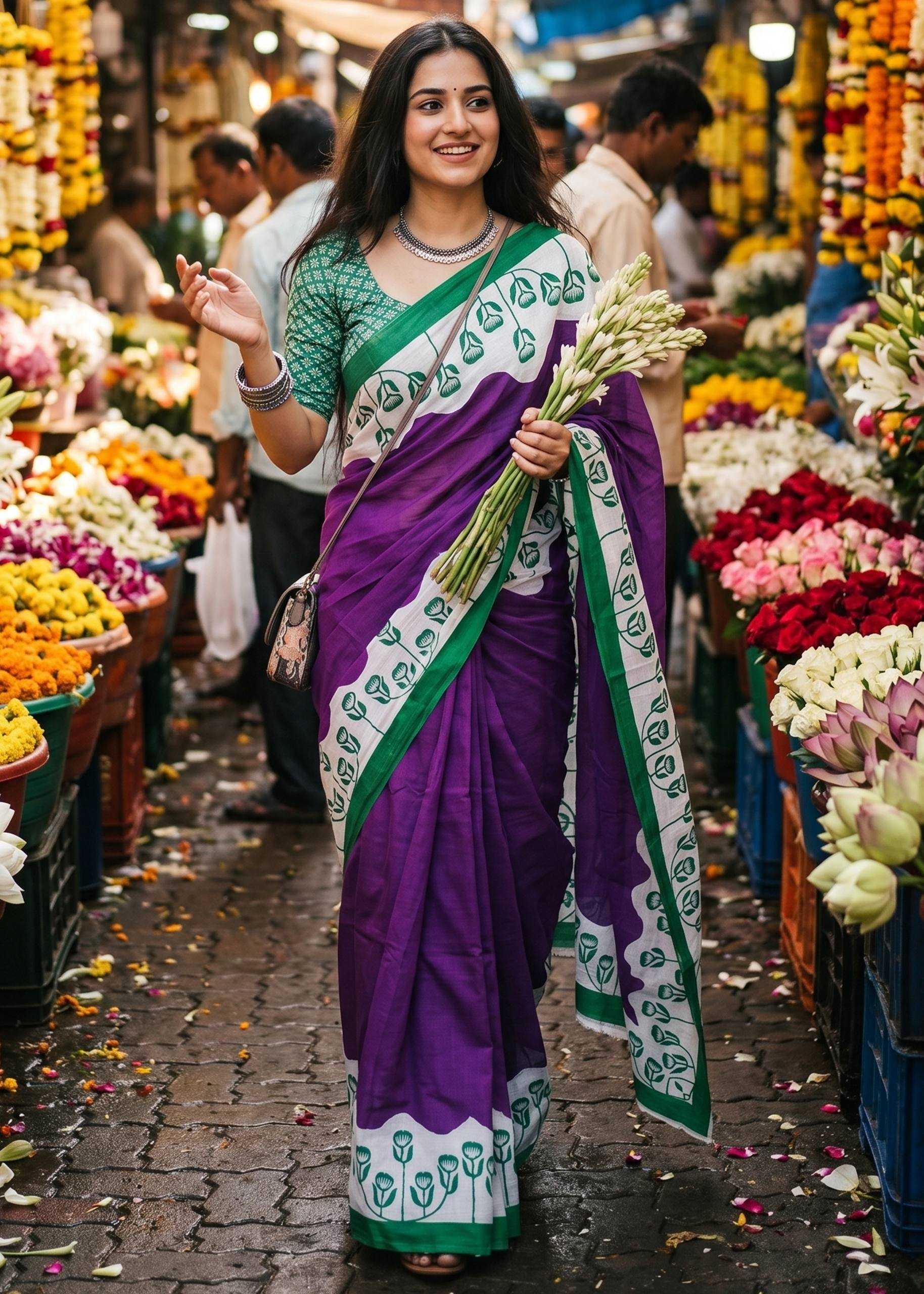 YNF Wholesale Cotton Printed Sarees  | Surat Manufacturer
