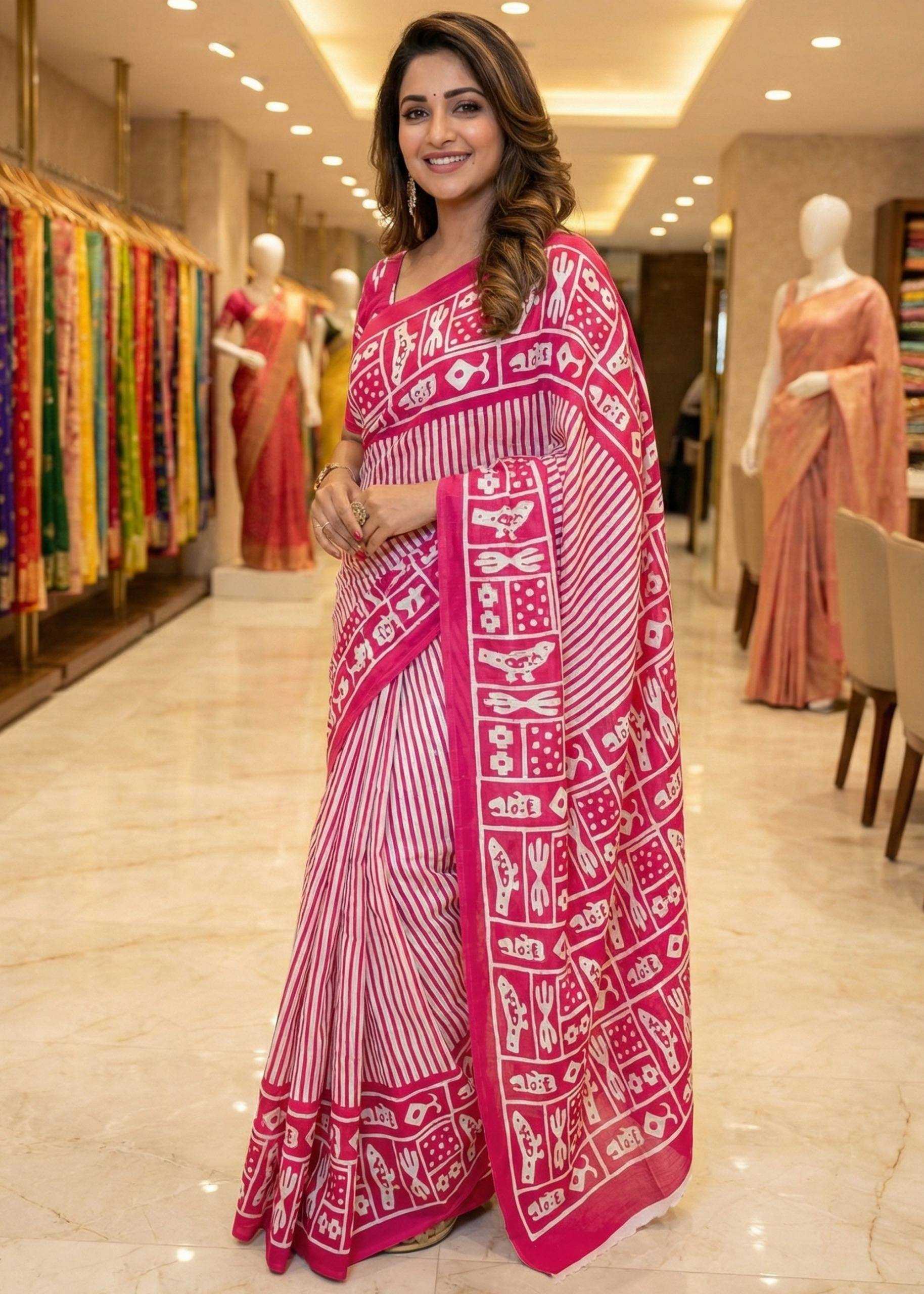 YNF Wholesale Pure Cotton Designer Sarees  | Surat Manufacturer