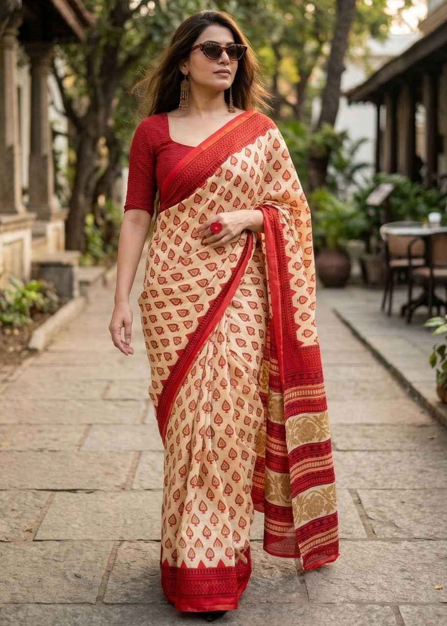 YNF Wholesale Pure Cotton Designer Sarees  | Surat Manufacturer