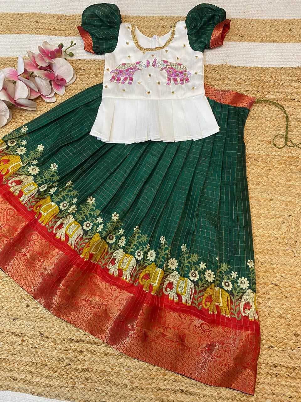 YNF Wholesale Dola Silk Kids Lehenga  | Surat Manufacturer