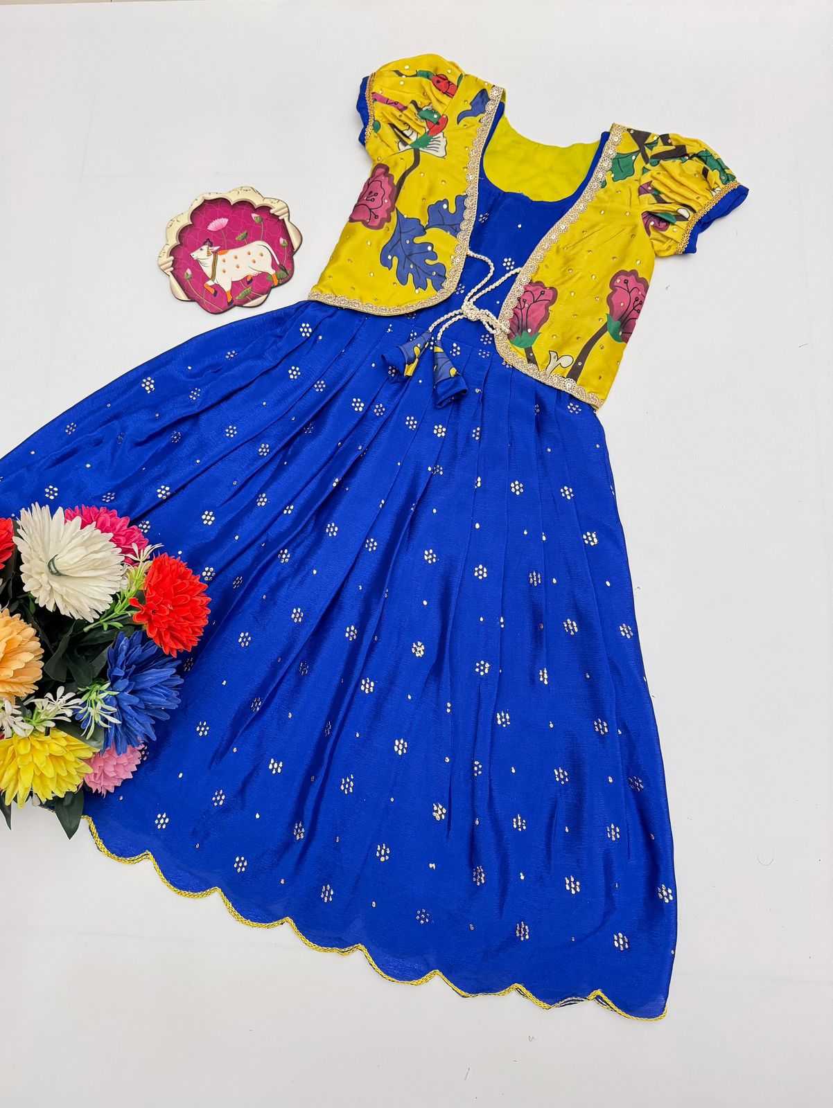 YNF Wholesale Chinon Silk Kids Lehenga  | Surat Manufacturer