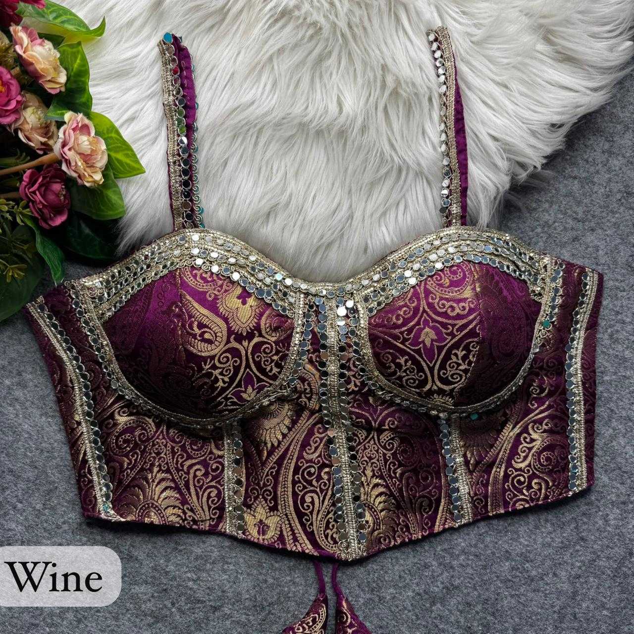YNF Wholesale Banarasi Soft Silk Sleeveless Blouse  | Surat Manufacturer