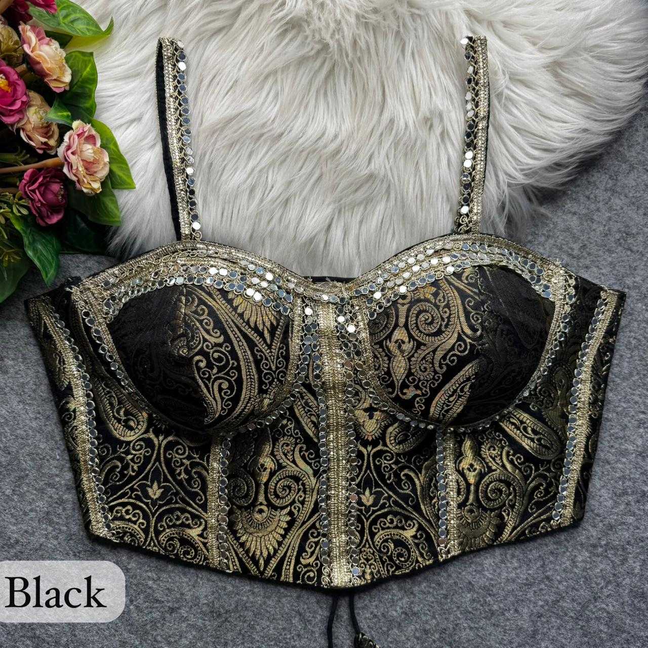 YNF Wholesale Banarasi Soft Silk Sleeveless Blouse  | Surat Manufacturer